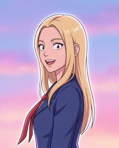 Portrait façon anime