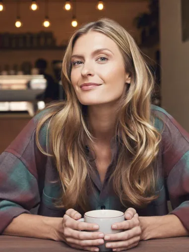 Portrait au café